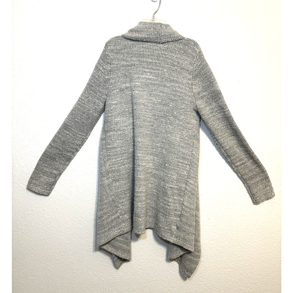 Lou & Grey Sweater Open Wrap Duster Cape Wool Blend Soft Gray Size Medium (c) - Picture 2 of 5